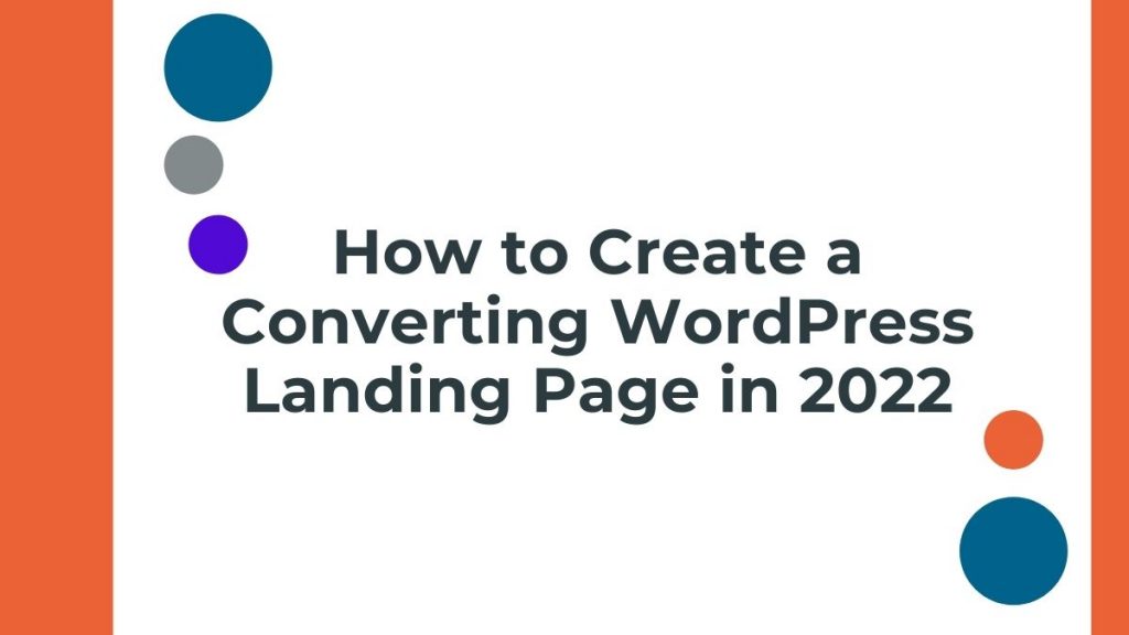 WordPress landing page